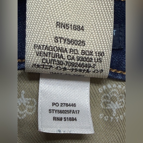 Patagonia Straight Stretch Jeans 33x32 Mens Organic Cotton Blue Denim Iron Clad - Picture 16 of 16